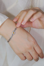 Load image into Gallery viewer, LUOWEND 18K White Gold Natural Yellow Diamond Bracelet for Women
