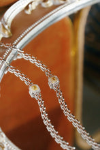 Load image into Gallery viewer, LUOWEND 18K White Gold Natural Yellow Diamond Bracelet for Women
