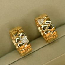 Load image into Gallery viewer, LUOWEND 18K Yellow Gold Natural Diamond Ring for Women
