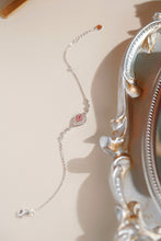 Load image into Gallery viewer, LUOWEND 18K White Gold Natural Pink Diamond Bracelet for Women
