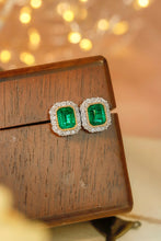 Load image into Gallery viewer, LUOWEND 18K White and Yellow Gold Real Natural Emerald and Diamond Gemstone Ring for Women
