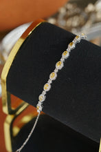 Load image into Gallery viewer, LUOWEND 18K White Gold Natural Yellow Diamond Bracelet for Women
