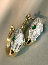 Load image into Gallery viewer, LUOWEND 18K White+Yellow Gold Natural Gemstone Earrings for Women
