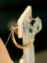 Load image into Gallery viewer, LUOWEND 18K White+Yellow Gold Natural Gemstone Earrings for Women
