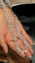 Load image into Gallery viewer, LUOWEND 18K White Gold Natural Diamond Necklace for Women
