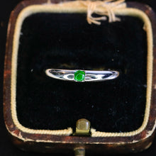 Load image into Gallery viewer, LUOWEND 18K White Gold Natural Jade Ring for Women
