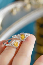 Load image into Gallery viewer, LUOWEND 18K White Gold Natural Yellow Diamond Ring for Women
