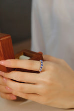 Load image into Gallery viewer, LUOWEND 18K White Gold Real Natural Sapphire Ring for Women
