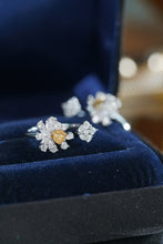 Load image into Gallery viewer, LUOWEND 18K White Gold Natural Yellow Diamond Ring for Women
