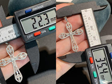 Load image into Gallery viewer, LUOWEND 18K White Gold Natural Diamond Necklace for Women
