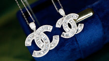 Load image into Gallery viewer, LUOWEND 18K White Gold Medium Size Natural Diamond Necklace for Women
