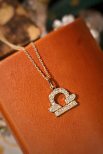 Load image into Gallery viewer, LUOWEND 18K White or Yellow Gold Natural Diamond Necklace for Women
