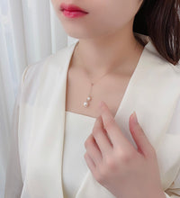 Load image into Gallery viewer, LUOWEND 18K Rose Gold Real Natural Pearl Necklace for Women
