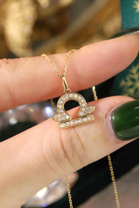 LUOWEND 18K White or Yellow Gold Natural Diamond Necklace for Women