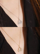 Load image into Gallery viewer, LUOWEND 18K White or Yellow Gold Natural Diamond Necklace for Women

