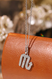 LUOWEND 18K White or Yellow Gold Natural Diamond Necklace for Women