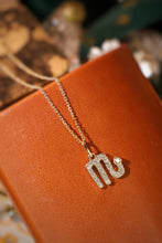 Load image into Gallery viewer, LUOWEND 18K White or Yellow Gold Natural Diamond Necklace for Women
