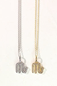 LUOWEND 18K White or Yellow Gold Natural Diamond Necklace for Women