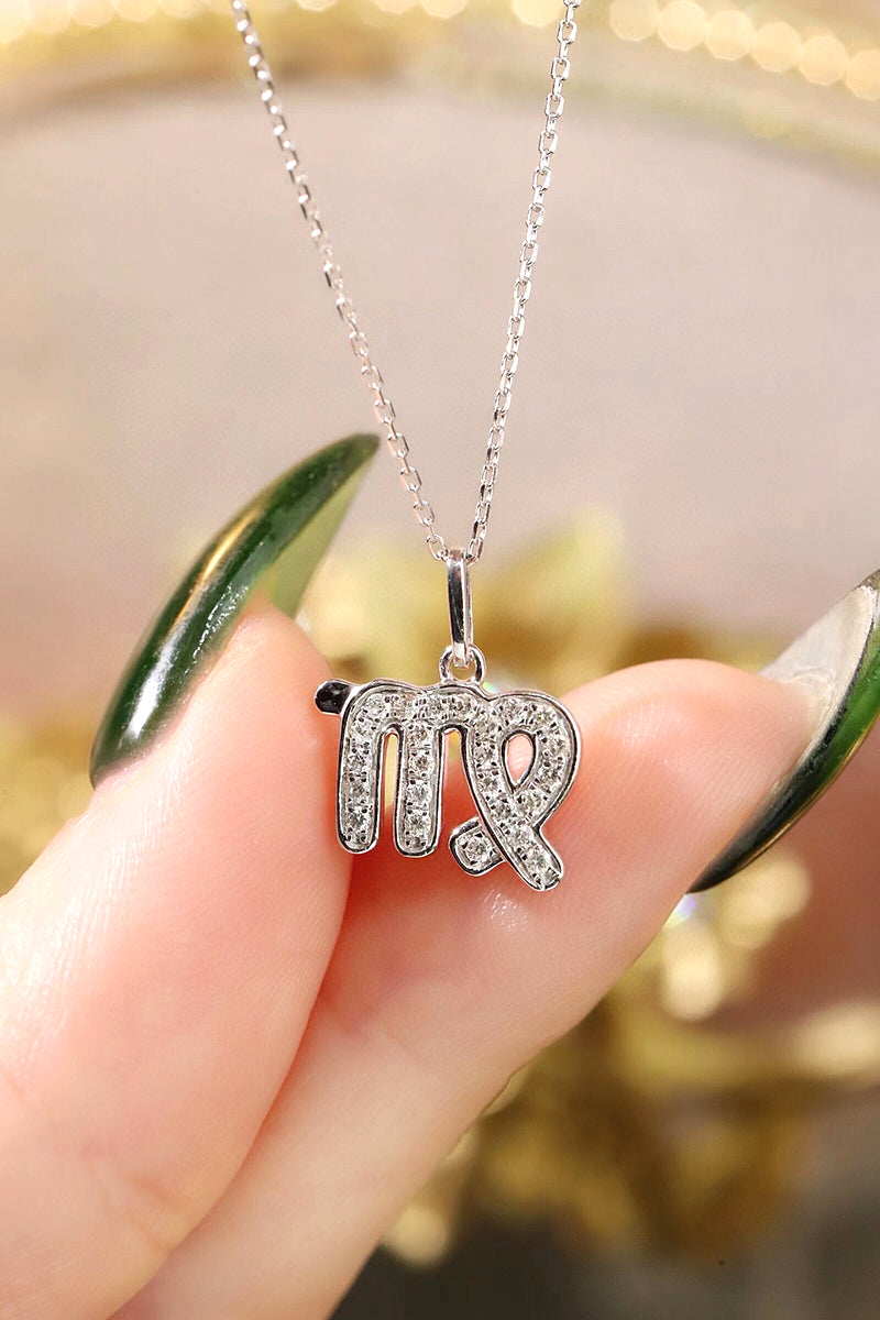 LUOWEND 18K White or Yellow Gold Natural Diamond Necklace for Women