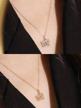 Load image into Gallery viewer, LUOWEND 18K White or Yellow Gold Natural Diamond Necklace for Women

