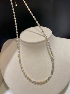 LUOWEND Real Natural Akoya Pearl Necklace for Women