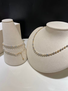 LUOWEND Real Natural Akoya Pearl Necklace for Women