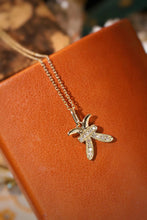 Load image into Gallery viewer, LUOWEND 18K White or Yellow Gold Natural Diamond Necklace for Women
