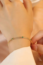 Load image into Gallery viewer, LUOWEND 18K Yellow Gold Real Natural Emerald Bracelet&amp;Necklace for Women
