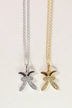 Load image into Gallery viewer, LUOWEND 18K White or Yellow Gold Natural Diamond Necklace for Women
