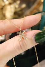 Load image into Gallery viewer, LUOWEND 18K White or Yellow Gold Natural Diamond Necklace for Women
