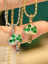 Load image into Gallery viewer, LUOWEND 18K White/Yellow Gold Natural Gemstone Pendant for Women
