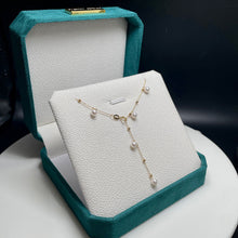 Load image into Gallery viewer, LUOWEND 18K Yellow Gold Real Natural Akoya Pearl Necklace for Women
