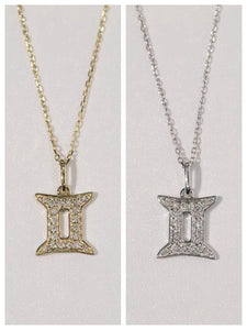 LUOWEND 18K White or Yellow Gold Natural Diamond Necklace for Women