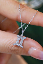 Load image into Gallery viewer, LUOWEND 18K White or Yellow Gold Natural Diamond Necklace for Women
