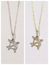 Load image into Gallery viewer, LUOWEND 18K White or Yellow Gold Natural Diamond Necklace for Women
