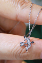 Load image into Gallery viewer, LUOWEND 18K White or Yellow Gold Natural Diamond Necklace for Women
