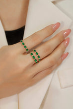 Load image into Gallery viewer, LUOWEND 18K Yellow Gold Real Natural Emerald Ring for Women
