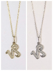 LUOWEND 18K White or Yellow Gold Natural Diamond Necklace for Women