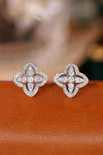 Load image into Gallery viewer, LUOWEND 18K White Gold Natural Diamond Earrings for Women
