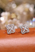 Load image into Gallery viewer, LUOWEND 18K White Gold Natural Diamond Earrings for Women
