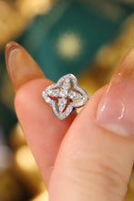 Load image into Gallery viewer, LUOWEND 18K White Gold Natural Diamond Earrings for Women
