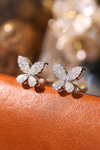 Load image into Gallery viewer, LUOWEND 18K White Gold Natural Diamond Earrings for Women
