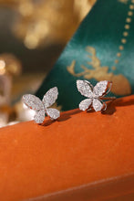 Load image into Gallery viewer, LUOWEND 18K White Gold Natural Diamond Earrings for Women
