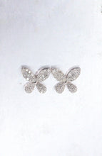Load image into Gallery viewer, LUOWEND 18K White Gold Natural Diamond Earrings for Women
