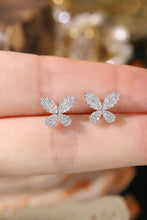 Load image into Gallery viewer, LUOWEND 18K White Gold Natural Diamond Earrings for Women
