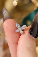 Load image into Gallery viewer, LUOWEND 18K White Gold Natural Diamond Earrings for Women
