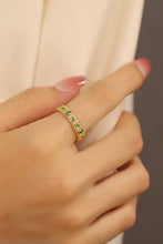 Load image into Gallery viewer, LUOWEND 18K Yellow Gold Real Natural Emerald Ring for Women
