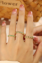 Load image into Gallery viewer, LUOWEND 18K Yellow Gold Real Natural Emerald Ring for Women
