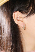 Load image into Gallery viewer, LUOWEND 18K Yellow Gold Natural Diamond Earrings for Women
