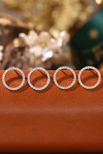 Load image into Gallery viewer, LUOWEND 18K White or Yellow Gold Natural Diamond Earrings for Women
